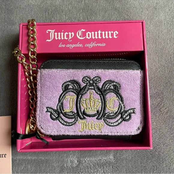 Juicy Couture Wallet Gold Chain Wristlet - Picture 1 of 6